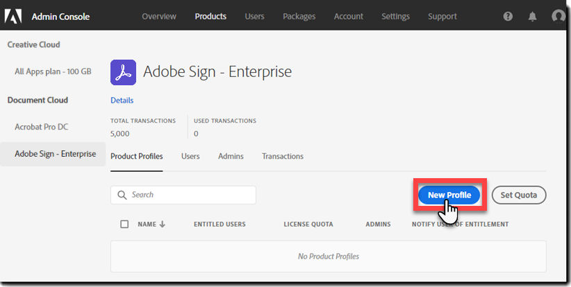 Create a product profile