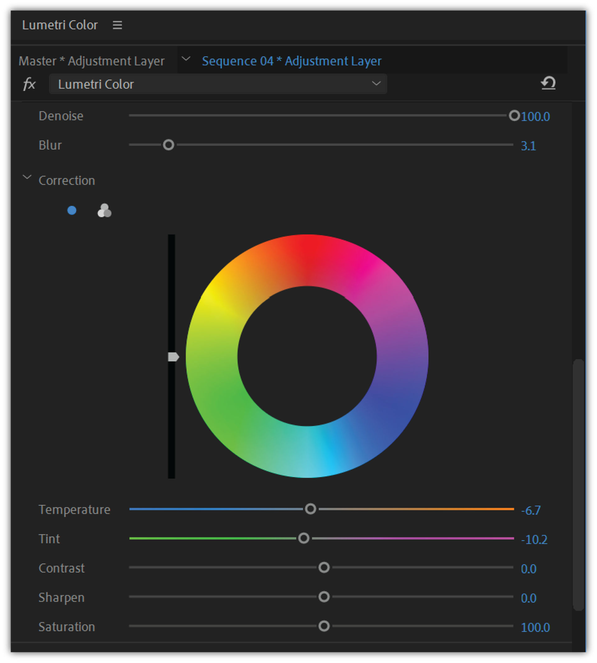 Mid-tone color wheel