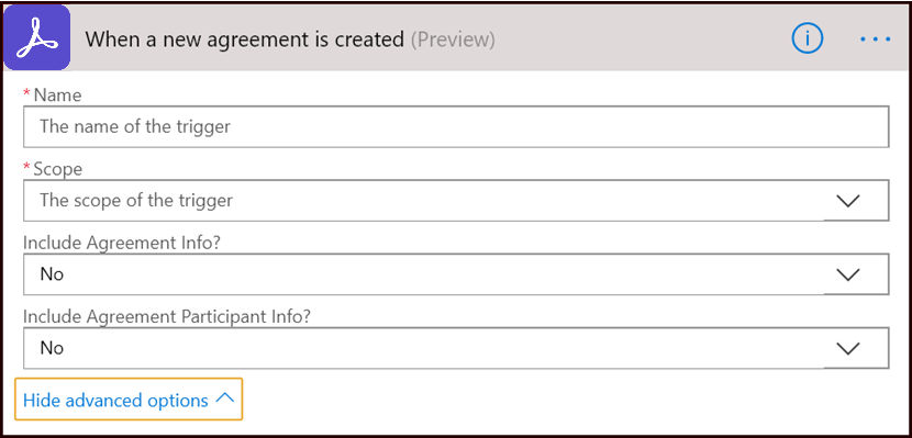 When a new agreement is created