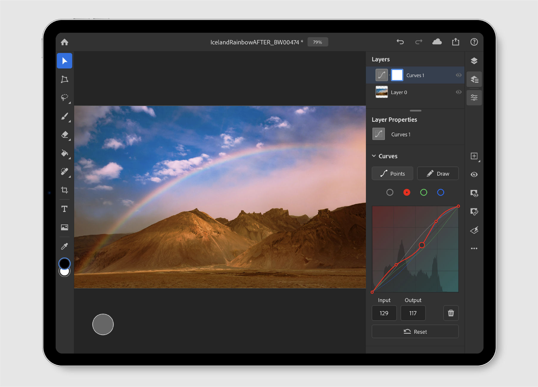 Using the Curves adjustment layer