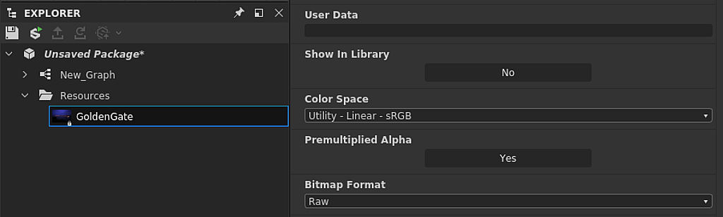 Bitmap color space setting