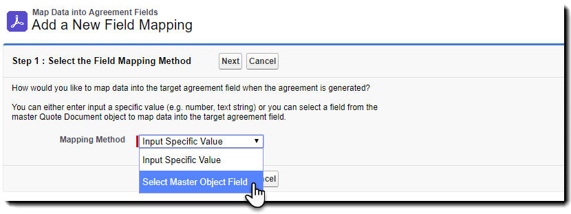 Select the Mapping Method