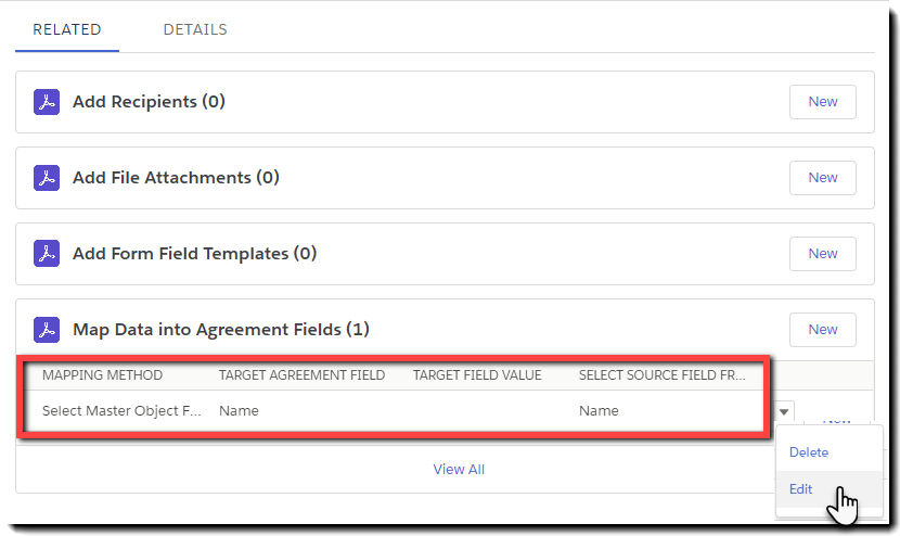 List of mappings