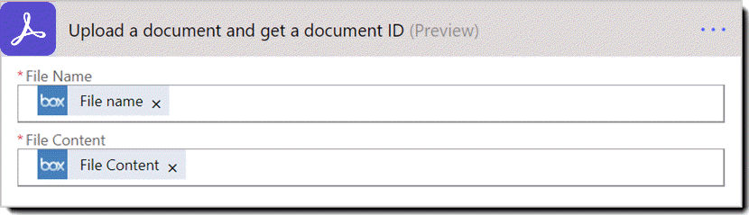 Action: Upload a document and get a document ID