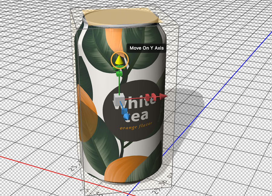 Yellow cone appears at the top of Y-axis on the can