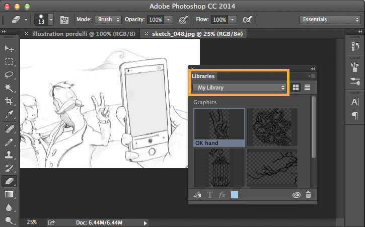 Figure 4: Open CC Libraries in Photoshop