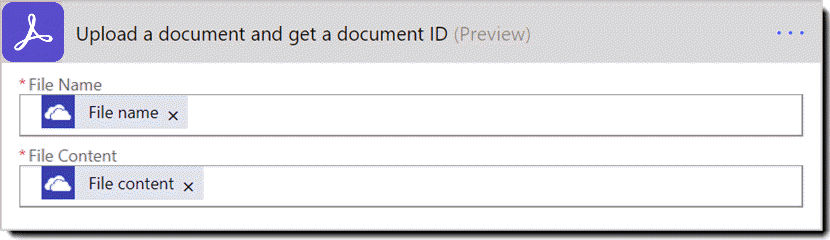 Action: Upload a document and get a document ID