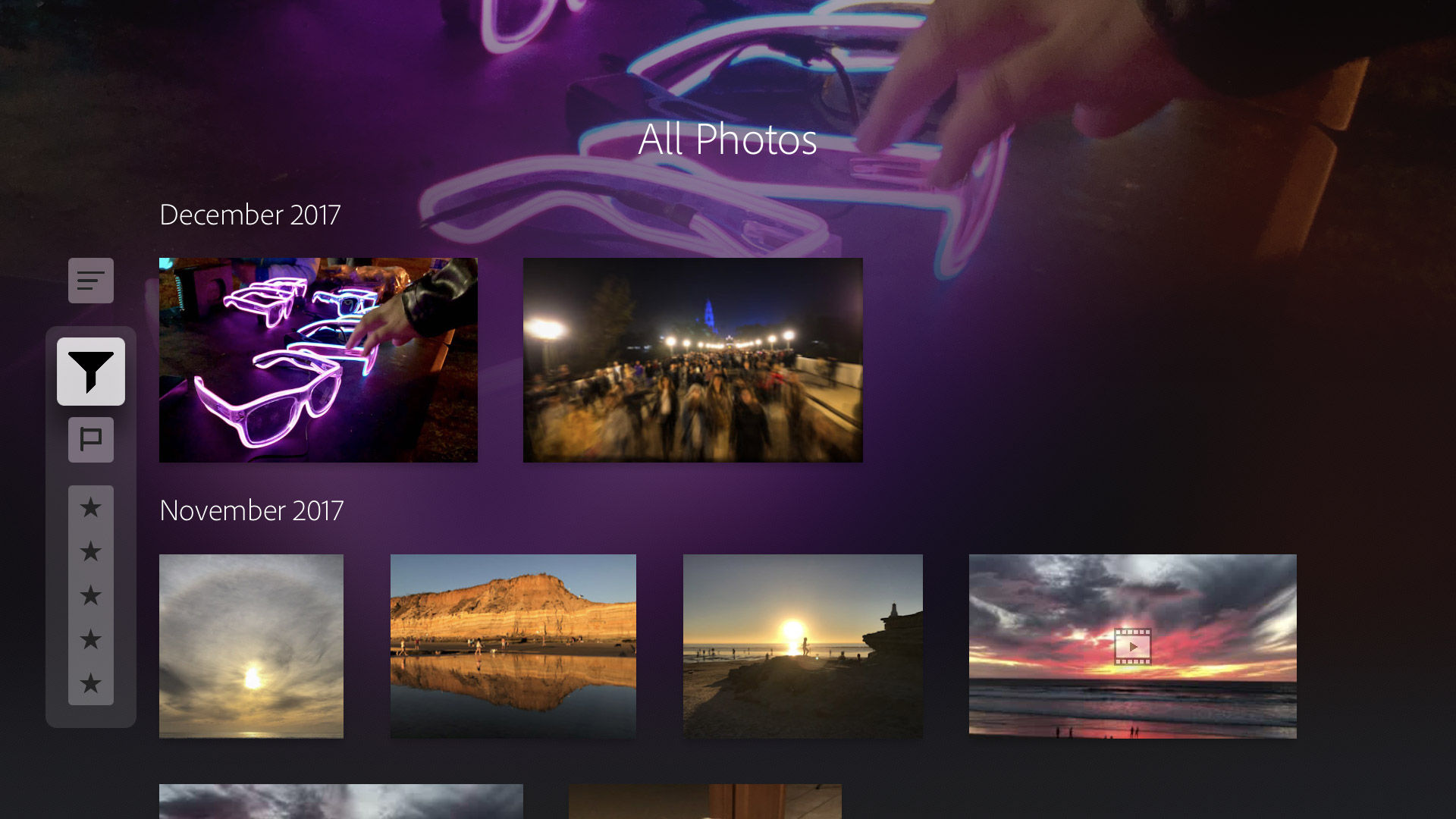 Uw foto's en video's sorteren en filteren