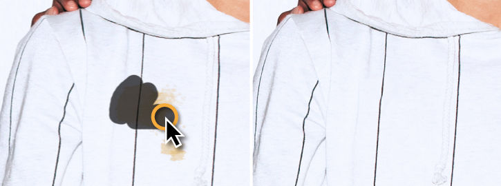 Spot Healing Brush size may be changed by hitting right or left brackets on the keyboard.  