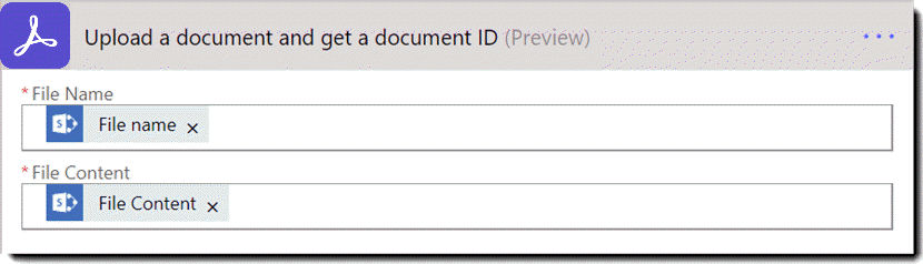 Action: Upload a document and get a document ID