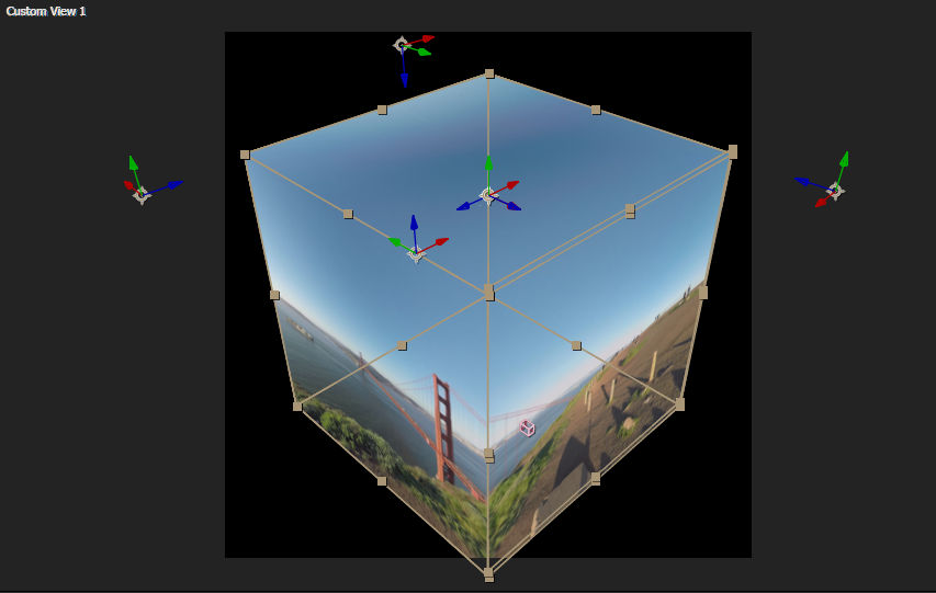 Six faces that form the cube