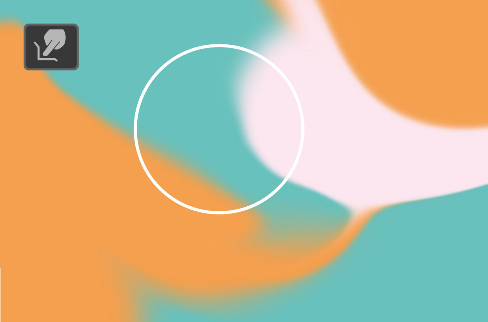 A Photoshop artboard showing how to use the Liquify filter tool to swirl colors together.