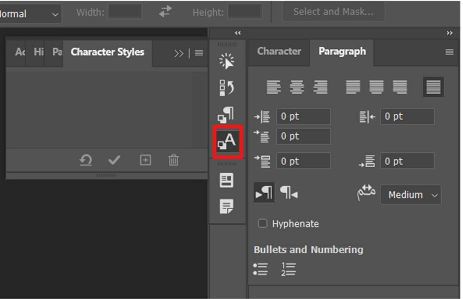 A character style includes character formatting attributes, and can be applied to characters, a paragraph, or even a range of paragraphs. You can create Character styles and then apply them later.

Choose Window > Character Styles to open the Character Styles panel. 

To apply a character style, select the text or text layer and select a character style.