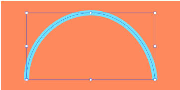 A curved open path
