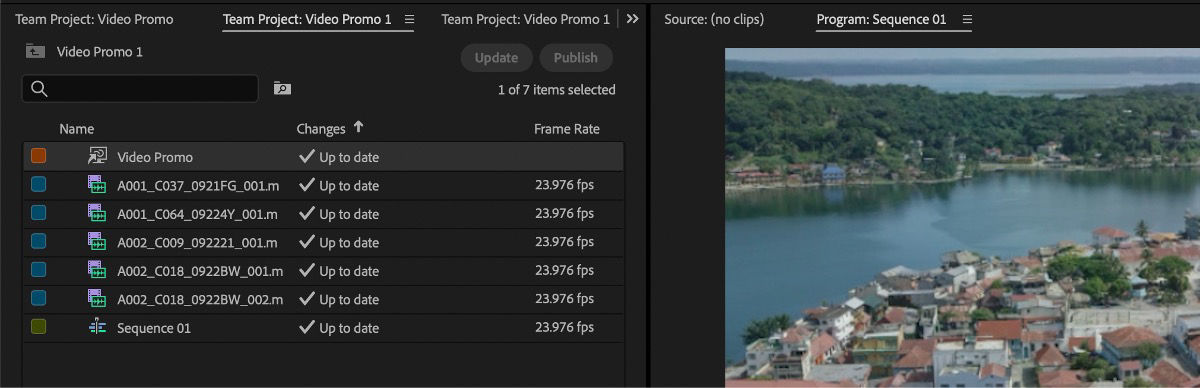 A link appears to indicate the connection that was established between two linked Team Projects. 