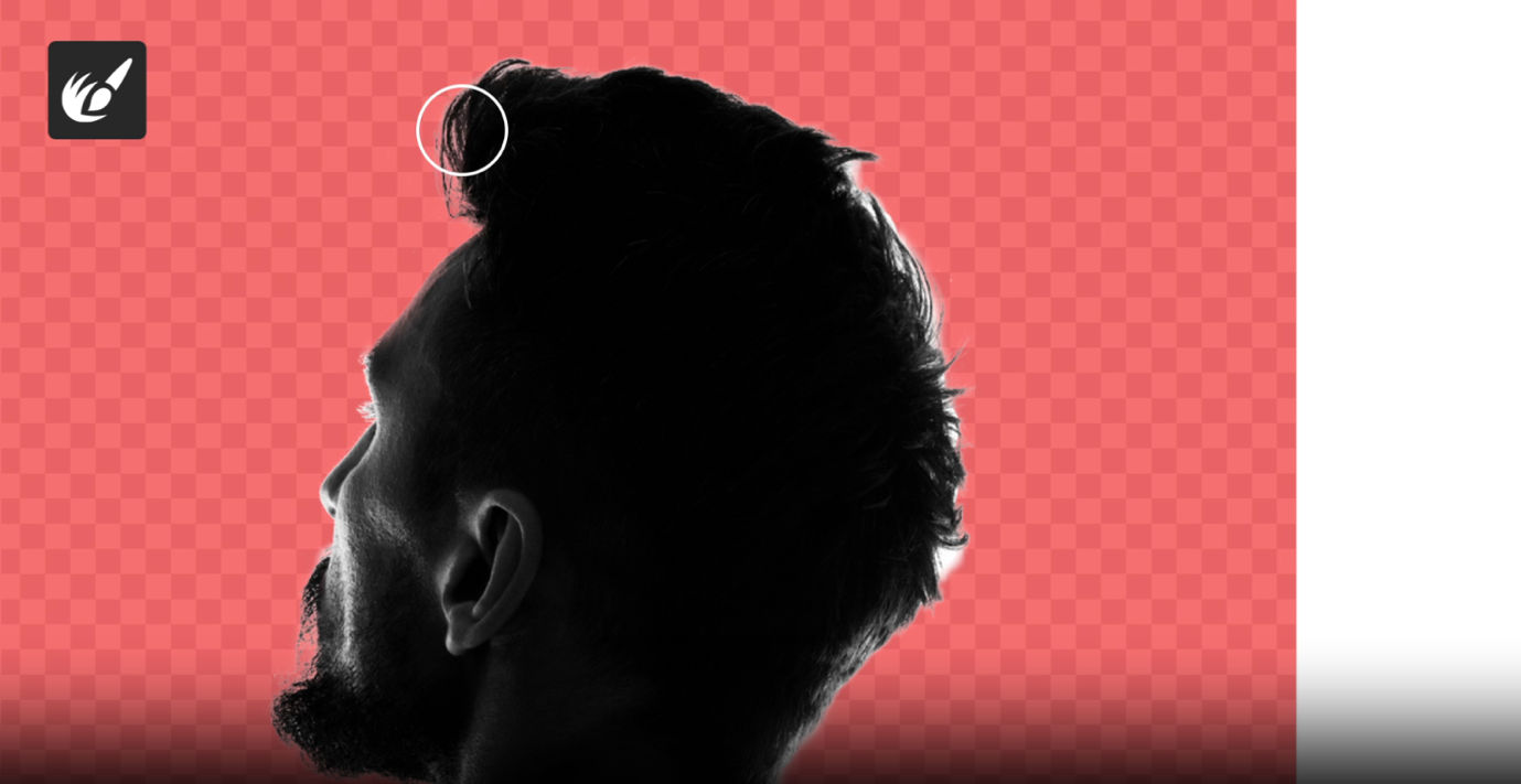 A profile of a person with a haircutDescription automatically generated