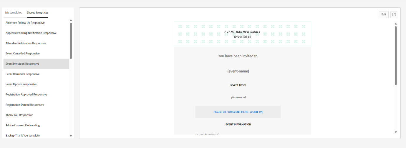 Customize an email template interface