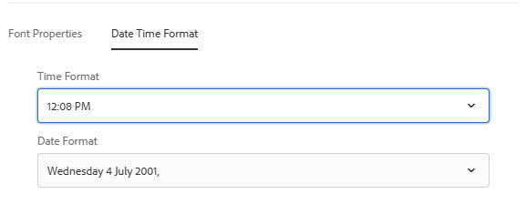 Date Time Format interface