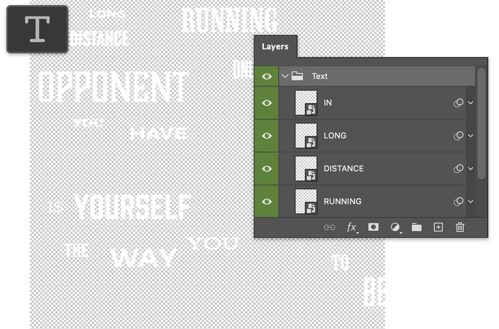 A user adds their own text to the poster.