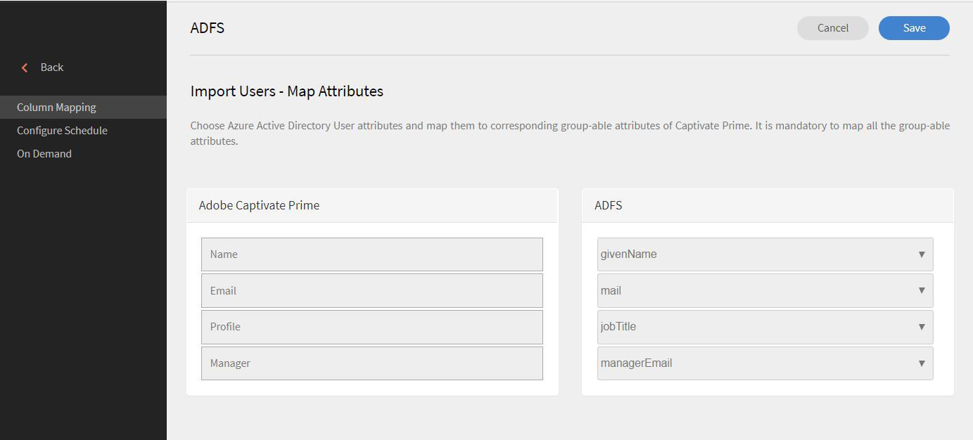 Map attributes