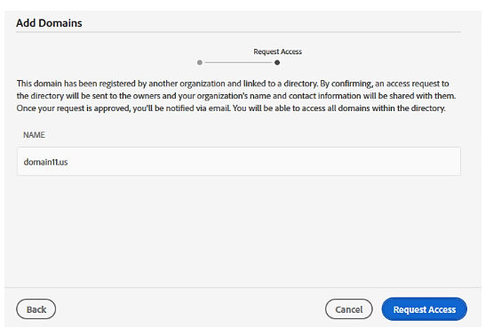 Access request confirmation 