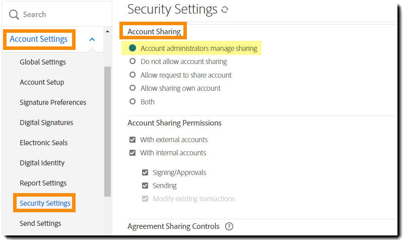 Improved Shared Account controls