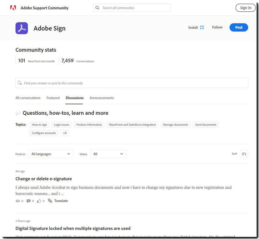 Adobe Acrobat Sign Forums