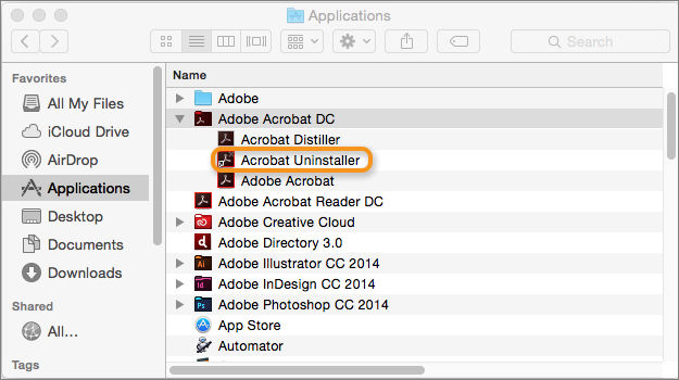 Acrobat DC uninstaller