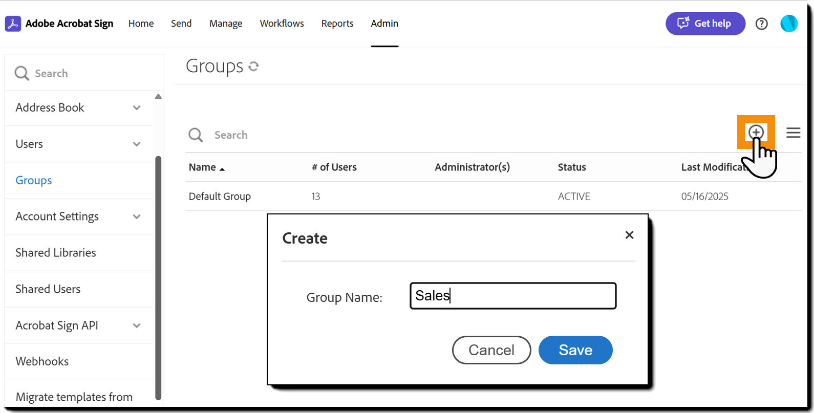 Add Groups