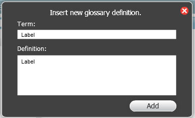 Add glossary term