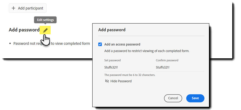 Secure signed agreement PDFs