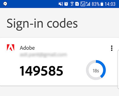 Enter a sign-in code manually