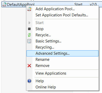 Advanced Settings