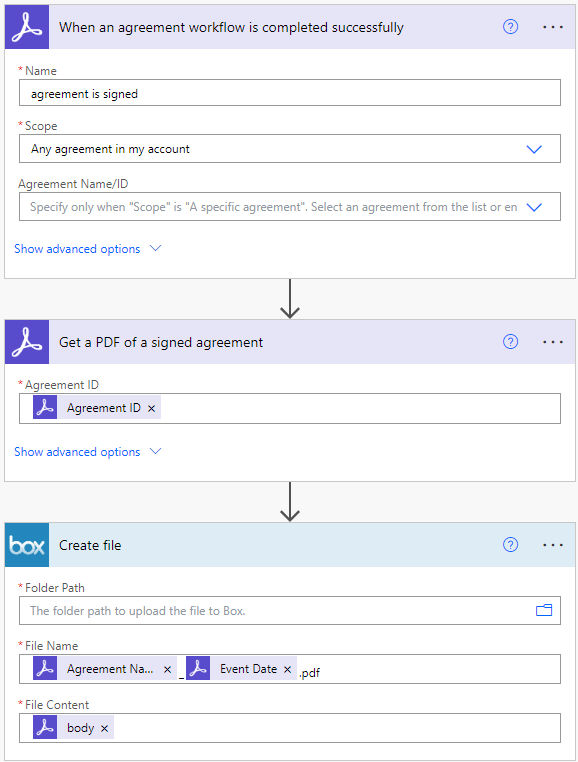 The advanced editing view showing all connectors