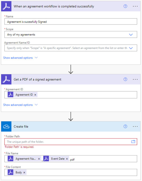 The advanced editing view showing all connectors