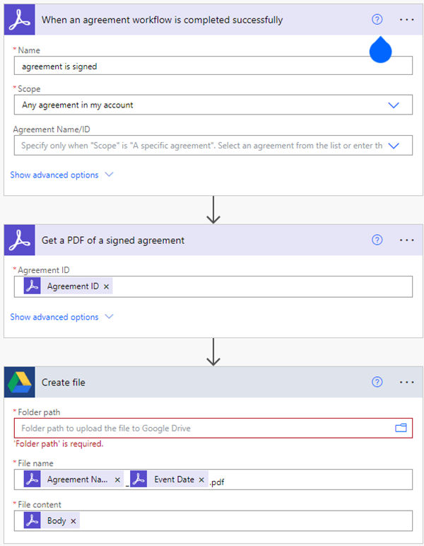 The advanced editing view showing all connectors