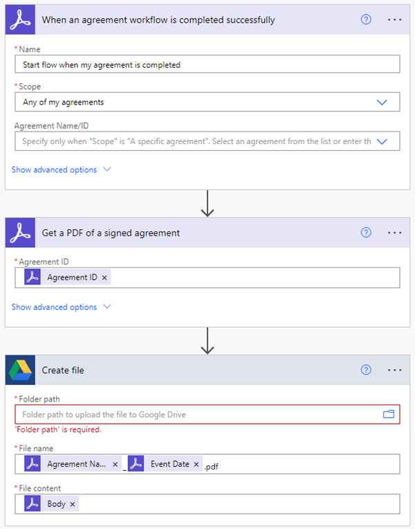 The advanced editing view showing all connectors