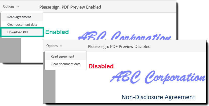 Allow PDF prefiew of the web form