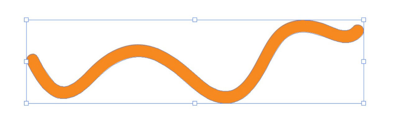 An outlined brushed path is displayed.