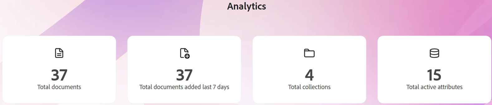 The "Analytics" page with the key page summary values highlighted