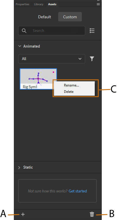 Import, Rename or Delete Asset