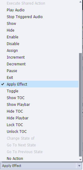 Apply effect on button click