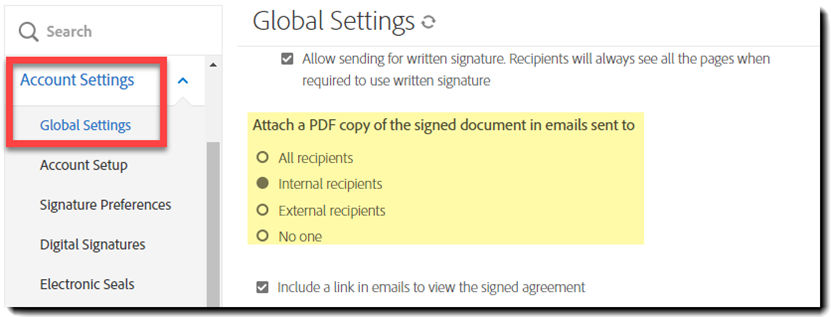 Attached PDF in email controls