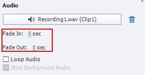 Audio fade in out