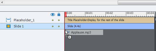 Audio file in timeline