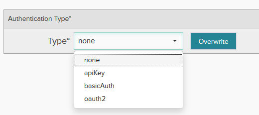 Choose API auth type