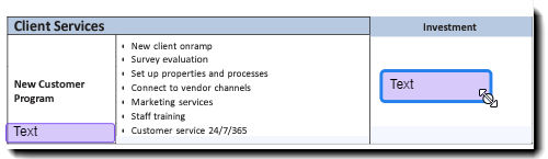 The authoring environment with a selected field showing the two-point arrow.