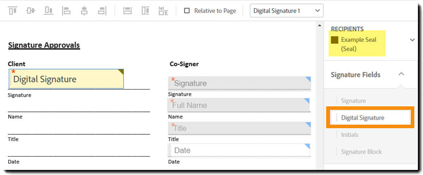 Add a digital signature field