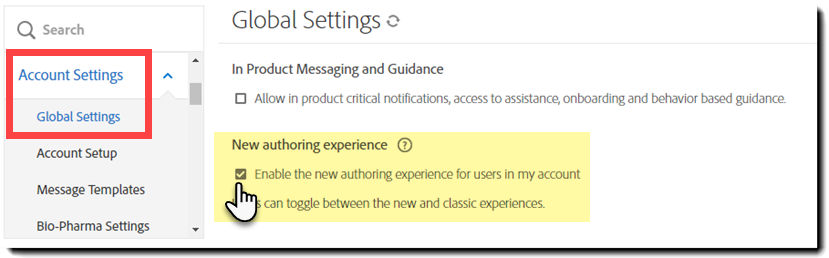 New authoring controls