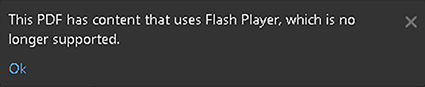 Message when Flash Player is installed